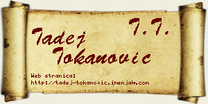 Tadej Tokanović vizit kartica